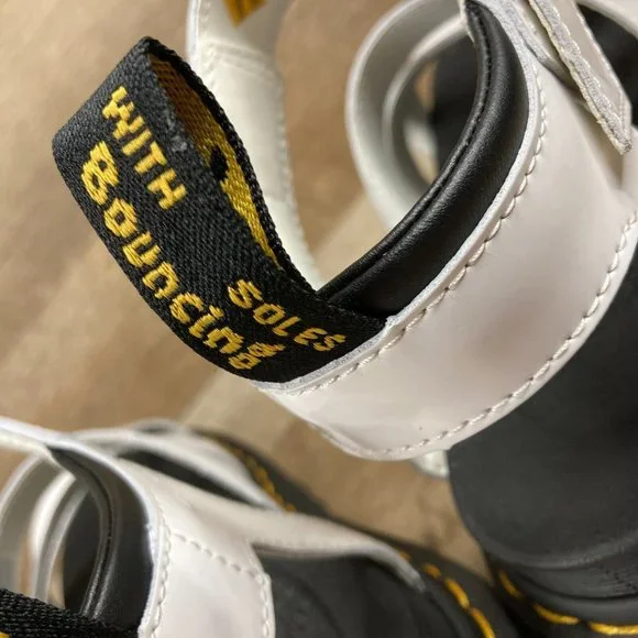 Dr Marten Doc AirWair Blaire Sandals White Strap Women’s Sz 7 - Picture 6 of 10